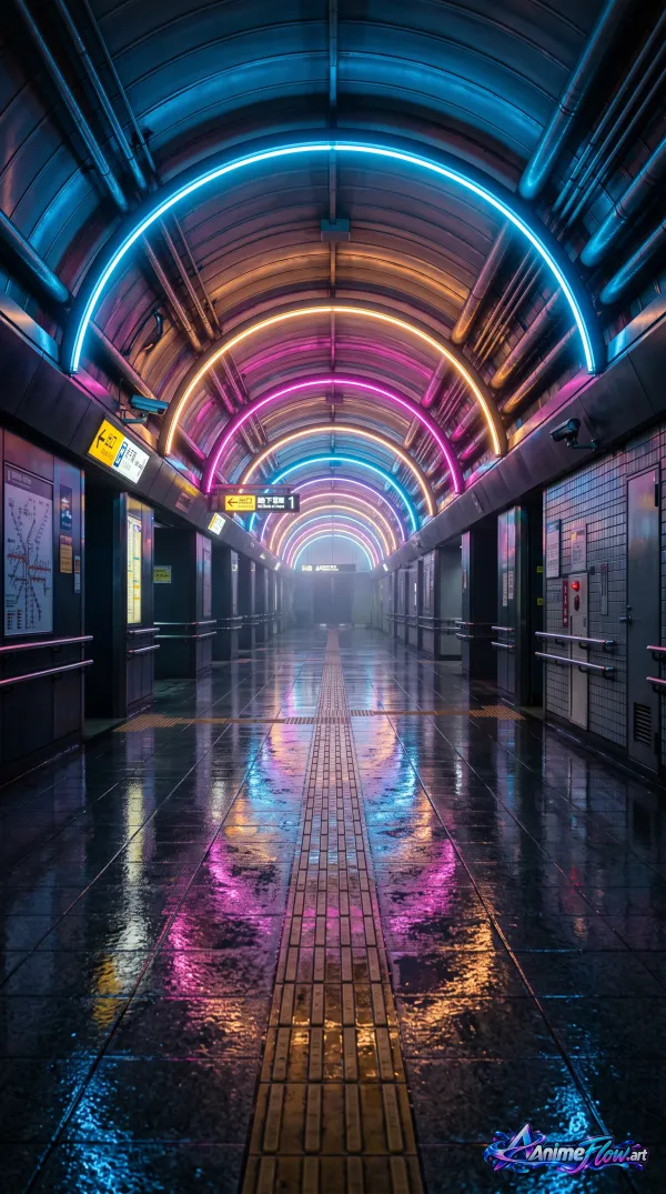 Neon Subway Reverie