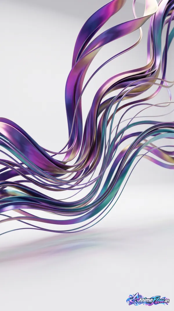 Iridescent Fluid Ribbons