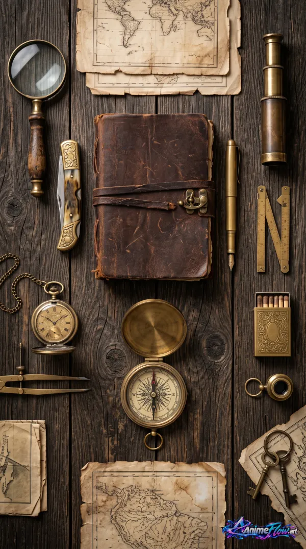 Vintage Explorer's Desk