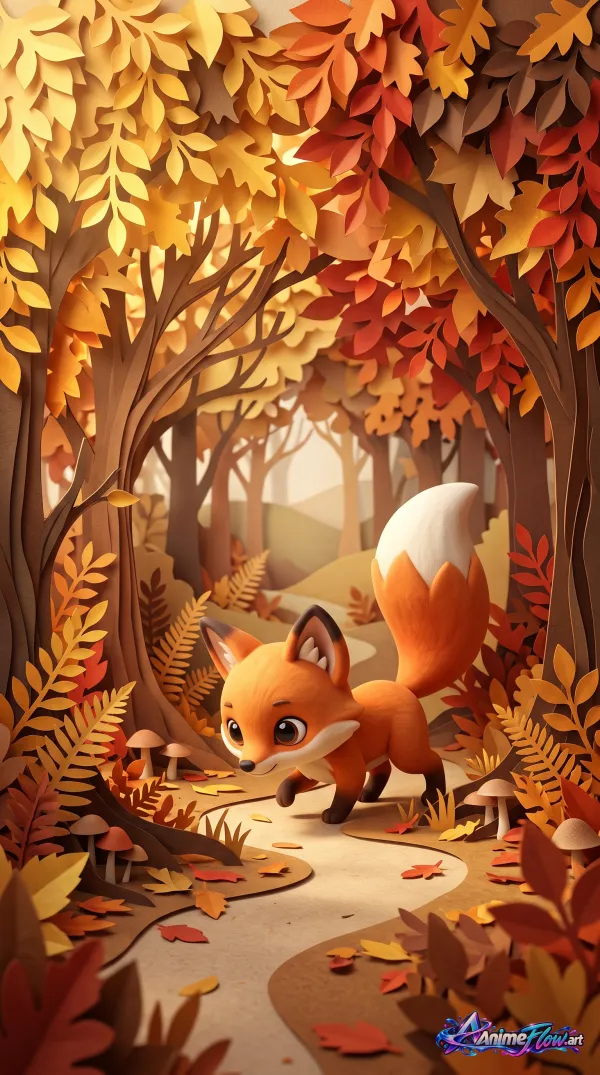 Whimsical Autumn Fox
