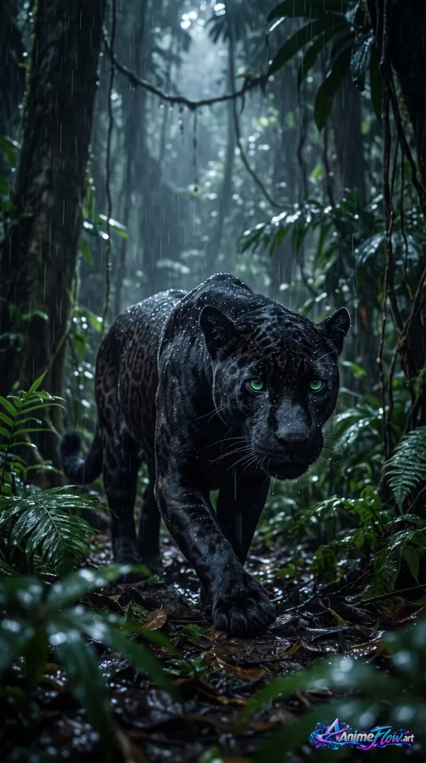 Emerald Gaze In The Rain