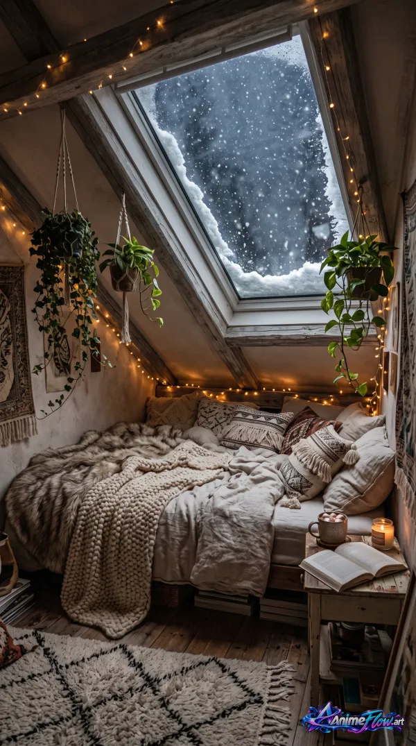 Snowy Skylight Sanctuary