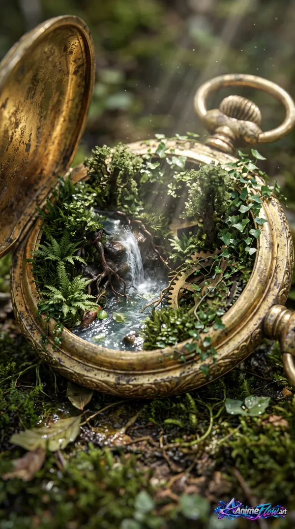 Timeless Forest In Pocket Watch