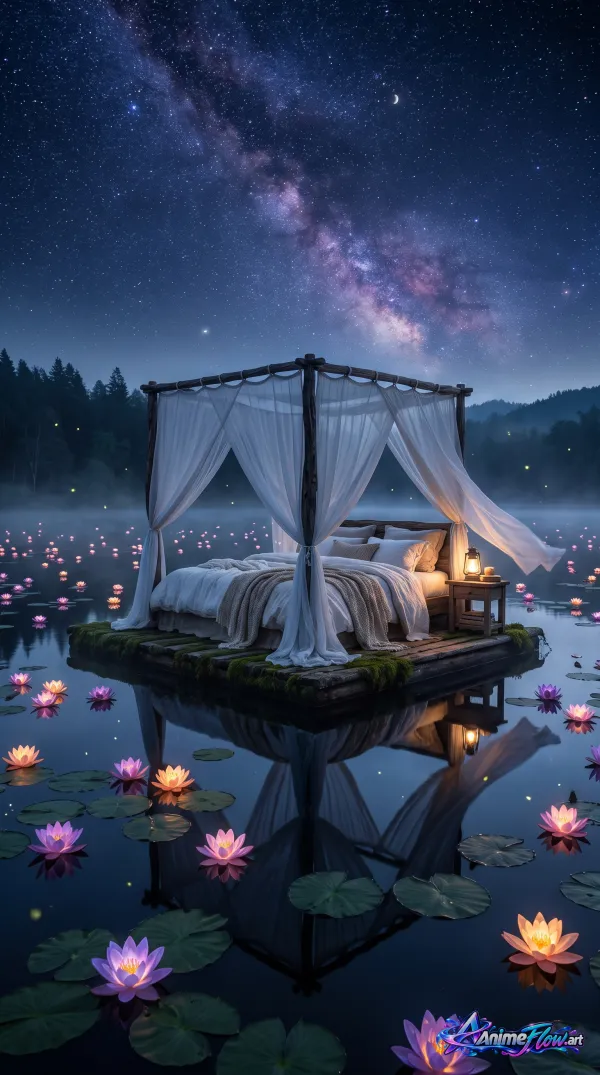 Starlit Lotus Dreamscape