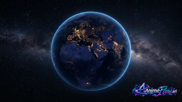 Golden Earth From Space