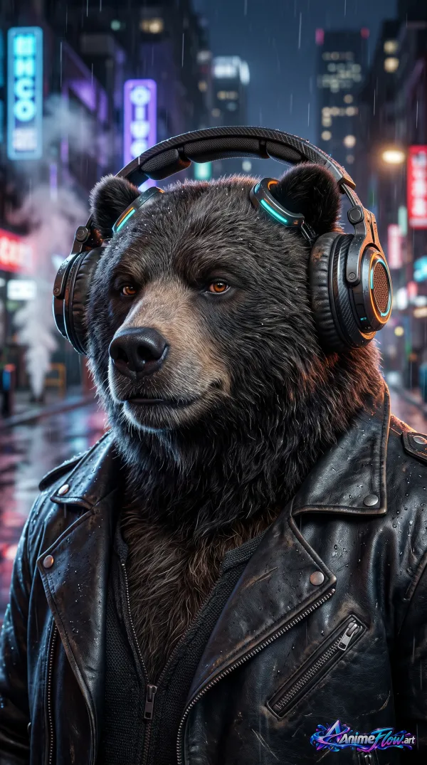Neon Rain Bear